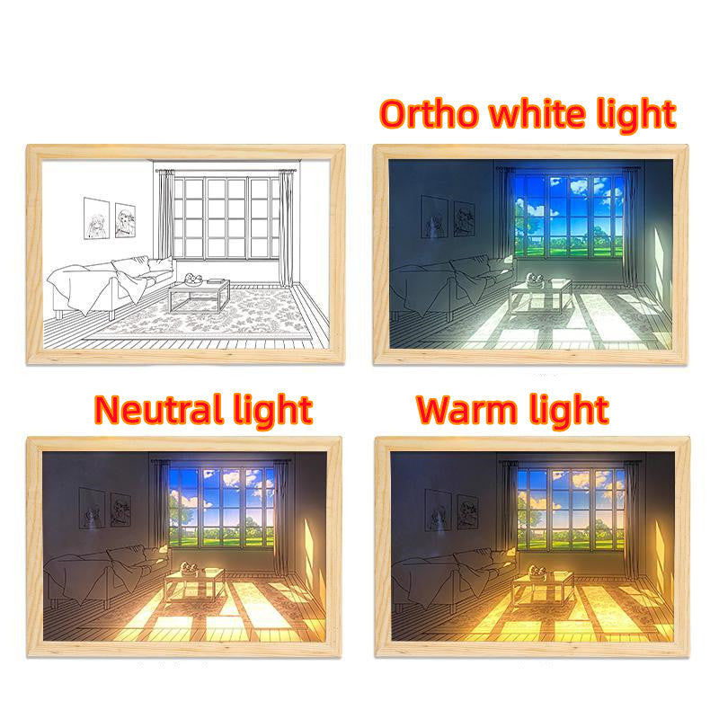 Painting/Drawing with Simulated Night Light Sunshine