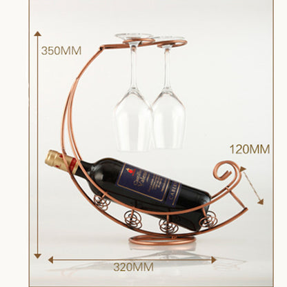 European wine and glass holder