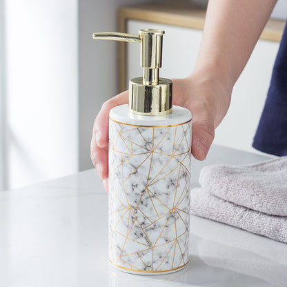 Marble Ceramic Shampoo Bottle