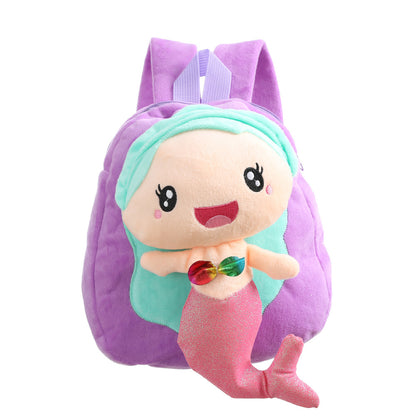 Mermaids plush School Bag