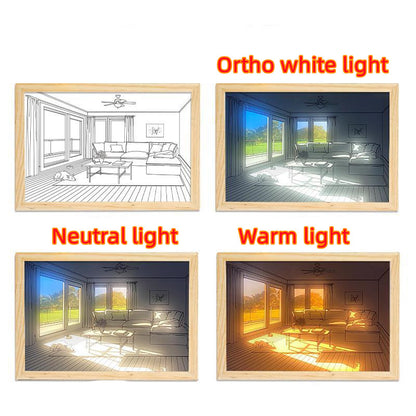 Painting/Drawing with Simulated Night Light Sunshine