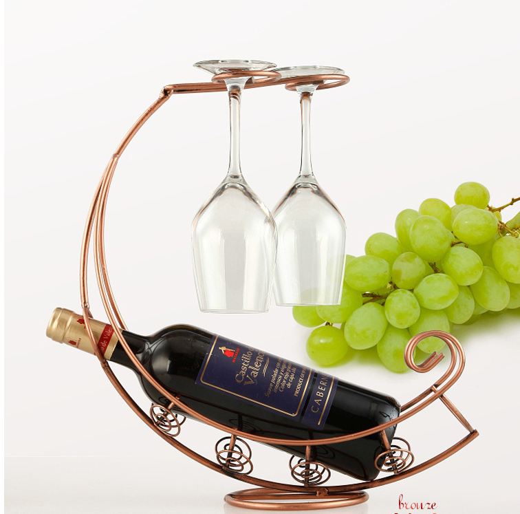 European wine and glass holder