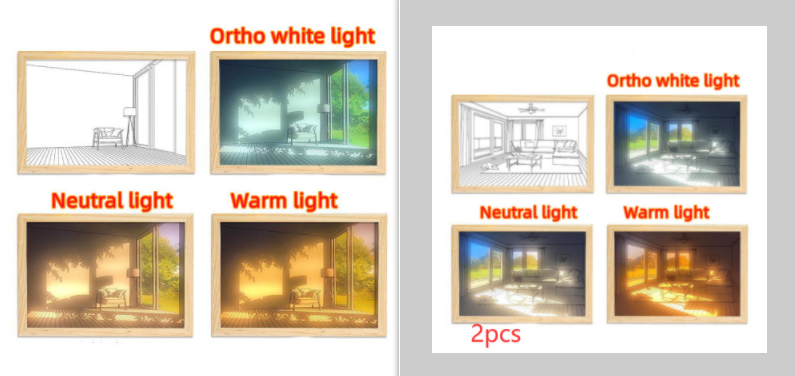 Painting/Drawing with Simulated Night Light Sunshine