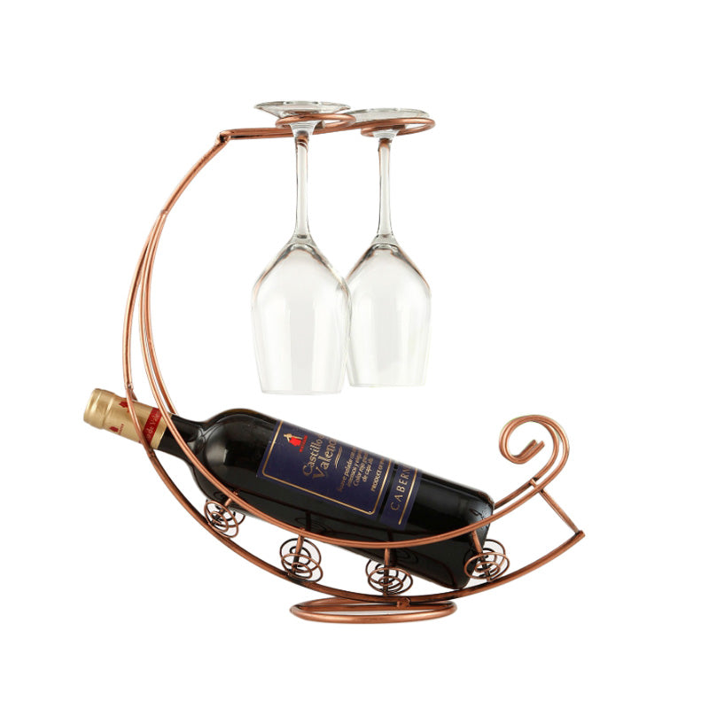 European wine and glass holder