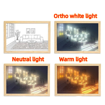 Painting/Drawing with Simulated Night Light Sunshine