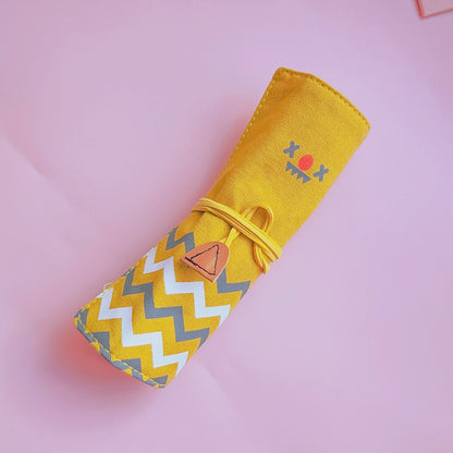 Fashion Smiley Roll Pencil Bag