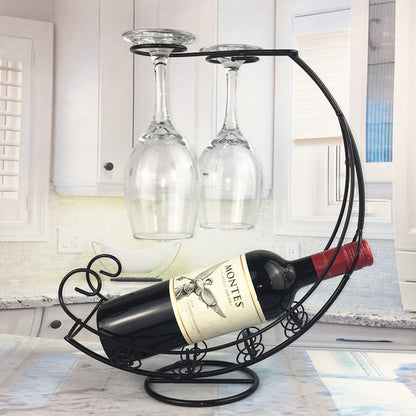 European wine and glass holder