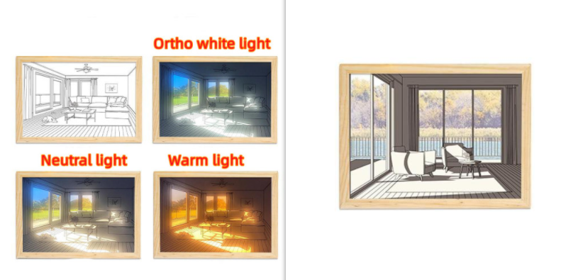 Painting/Drawing with Simulated Night Light Sunshine