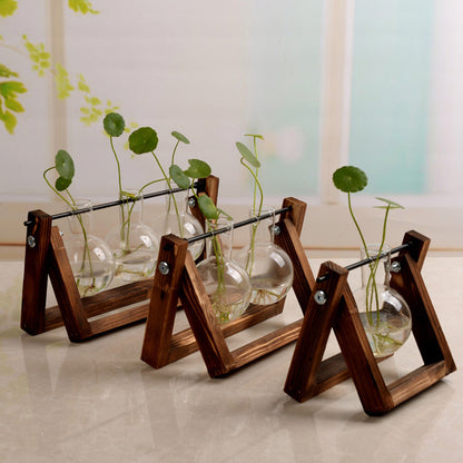 Swing Wooden Stand Hydroponic Plant