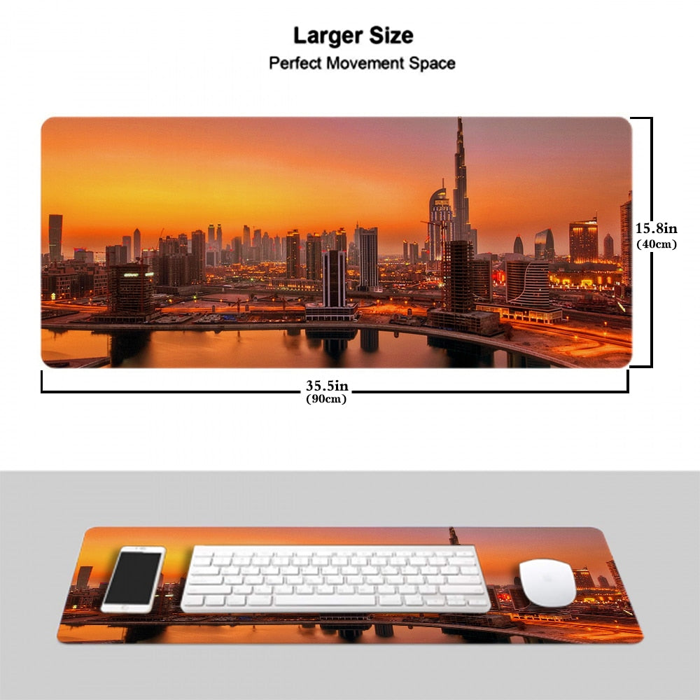 City views desk table mat