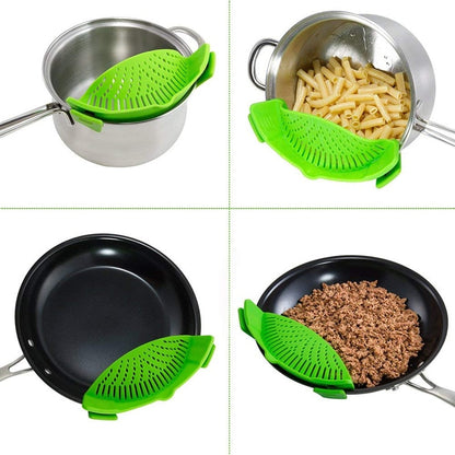 EasyClip Silicone Pot and Pan Strainer