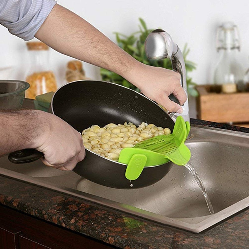 EasyClip Silicone Pot and Pan Strainer