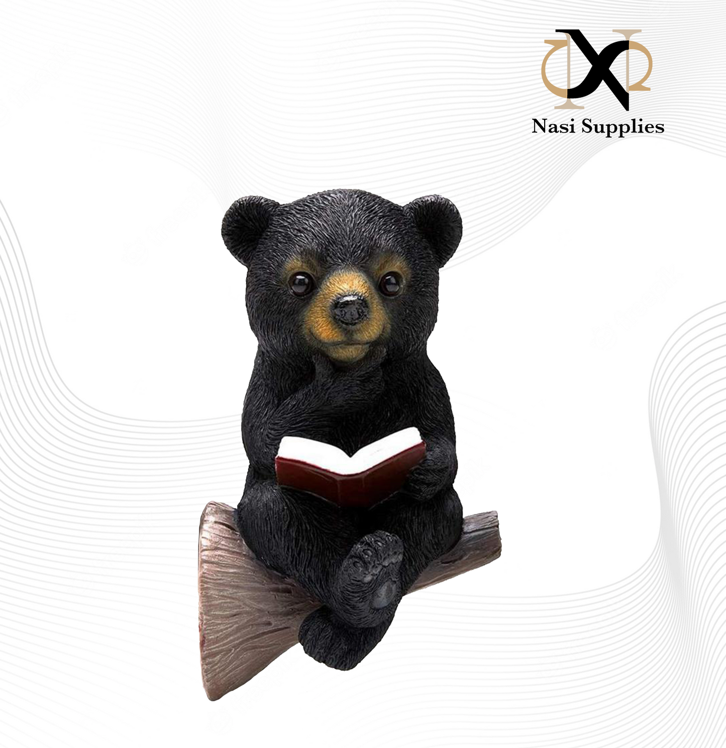 Baby Bear Reading Book Ornament