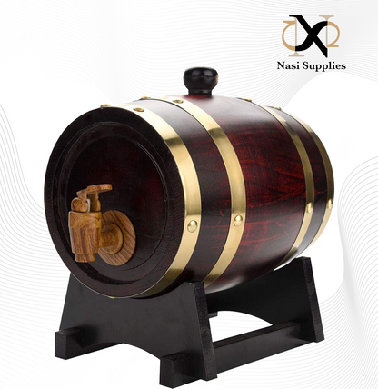 3L Wood Barrel Tap Dispenser