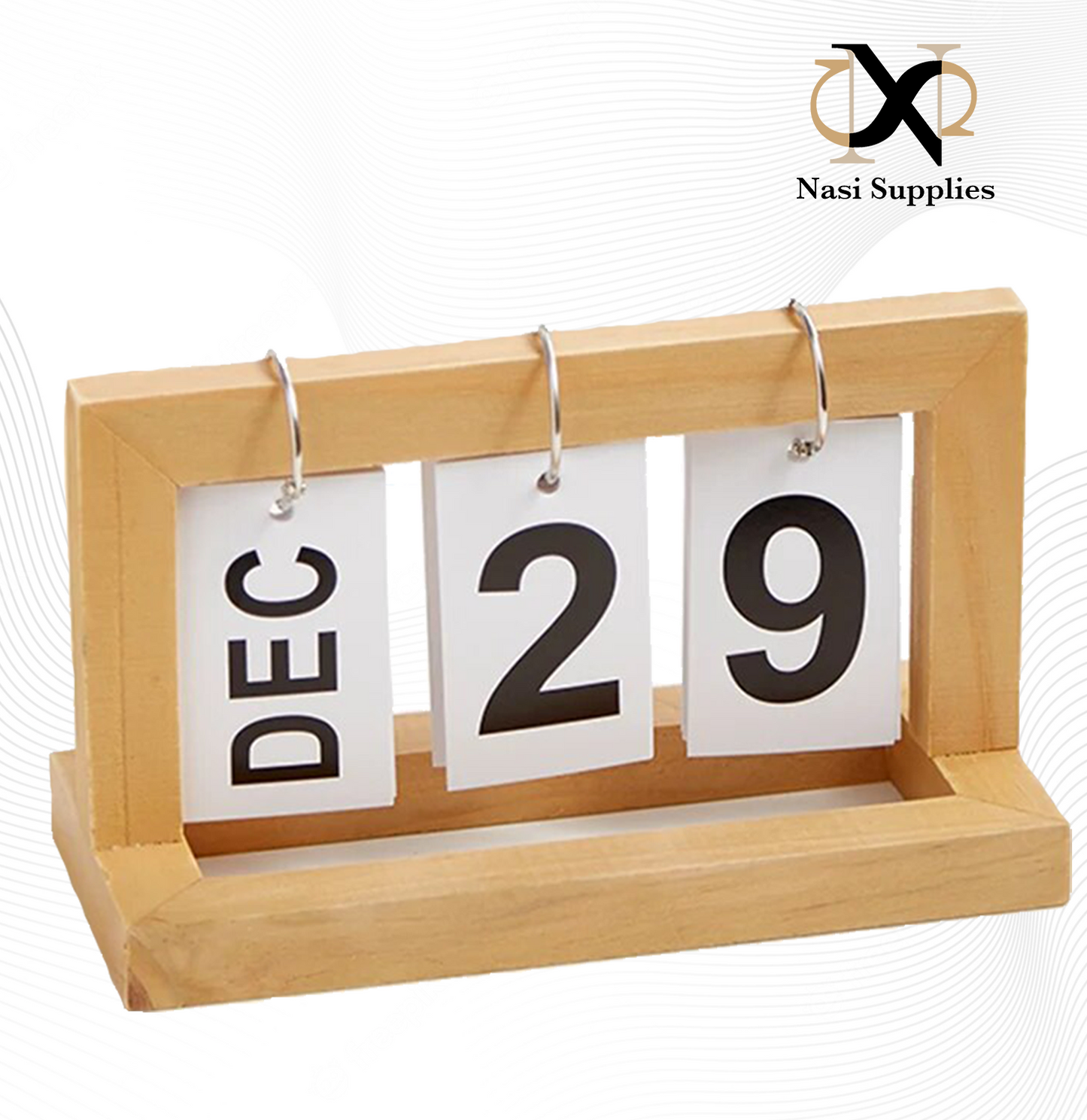 Square wood calendar