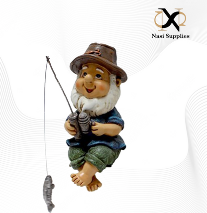 Gnome Fisherman Ornament