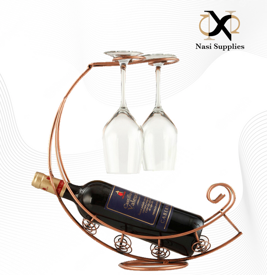 European wine and glass holder