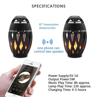 Flame Torch Lamp Bluetooth Speaker