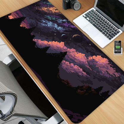 Pixel City art desk pad