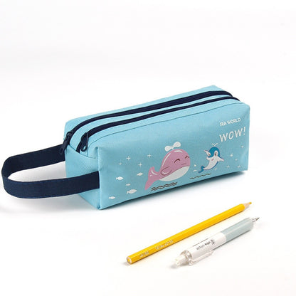 Pencil case double shutter