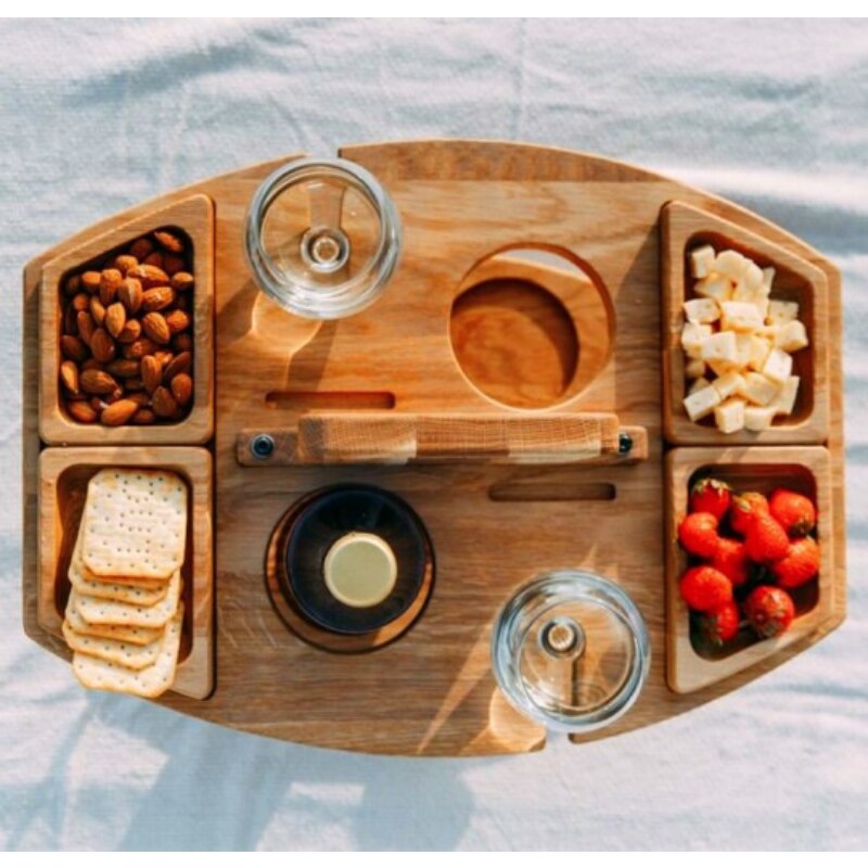 Portable Picnic Drink Snack Table