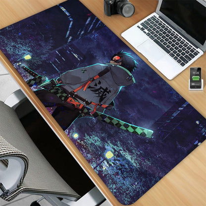 Pixel City art desk pad