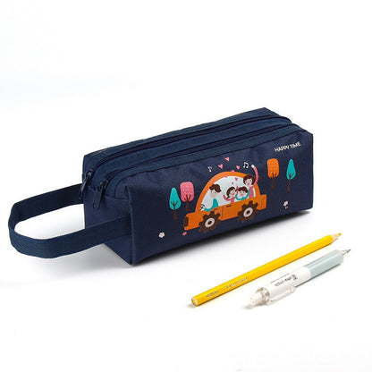 Pencil case double shutter