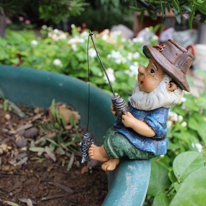 Gnome Fisherman Ornament