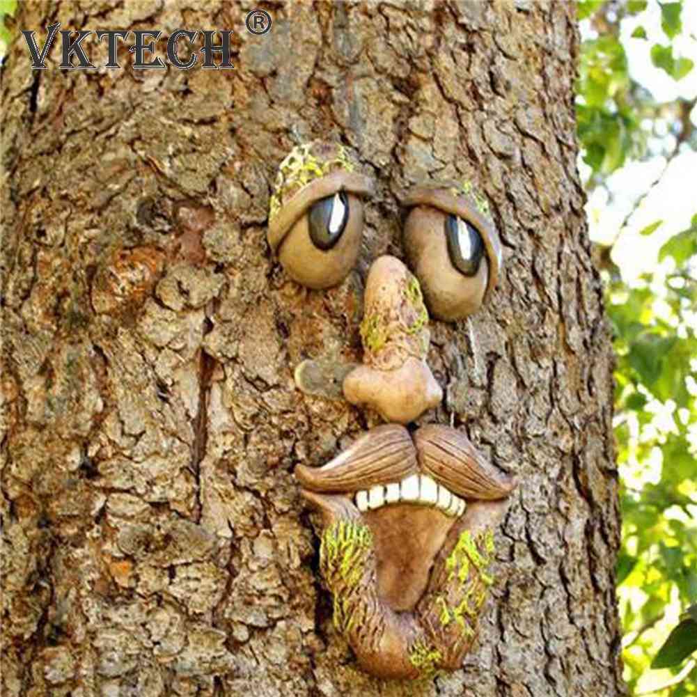 Resin Bark Face Realistic Ornaments