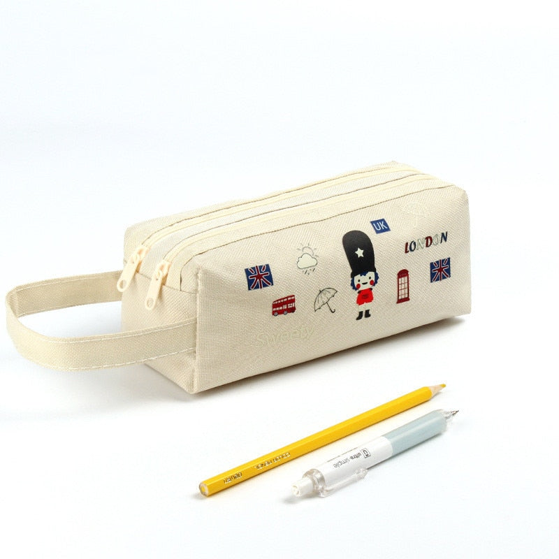 Pencil case double shutter