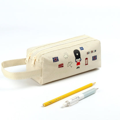 Pencil case double shutter