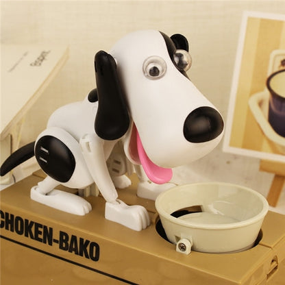 Coin money box dog robot