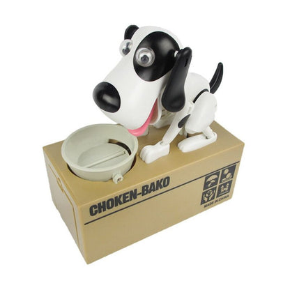 Coin money box dog robot