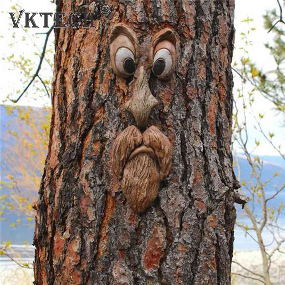 Resin Bark Face Realistic Ornaments