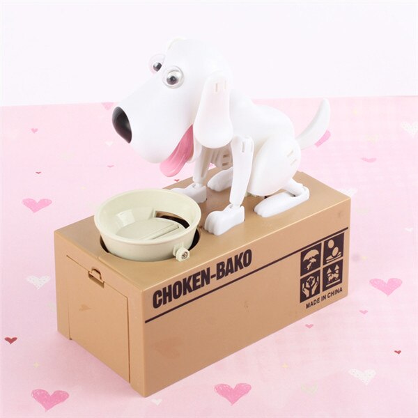 Coin money box dog robot