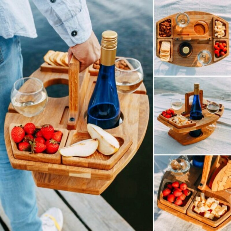 Portable Picnic Drink Snack Table