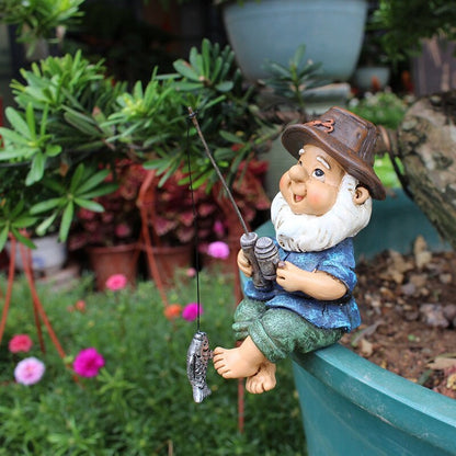 Gnome Fisherman Ornament