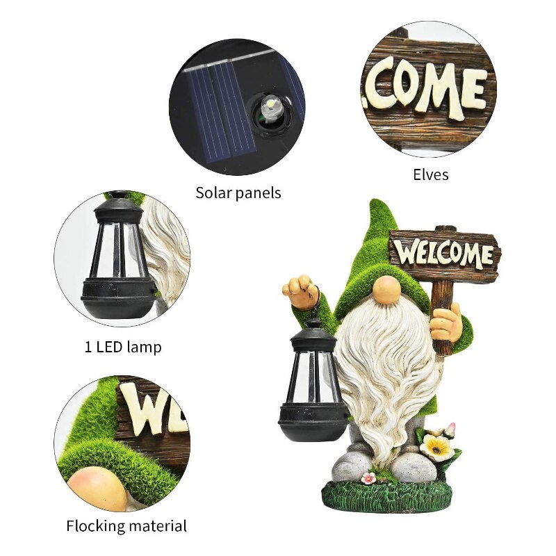 Lighting Garden Dwarf Statue