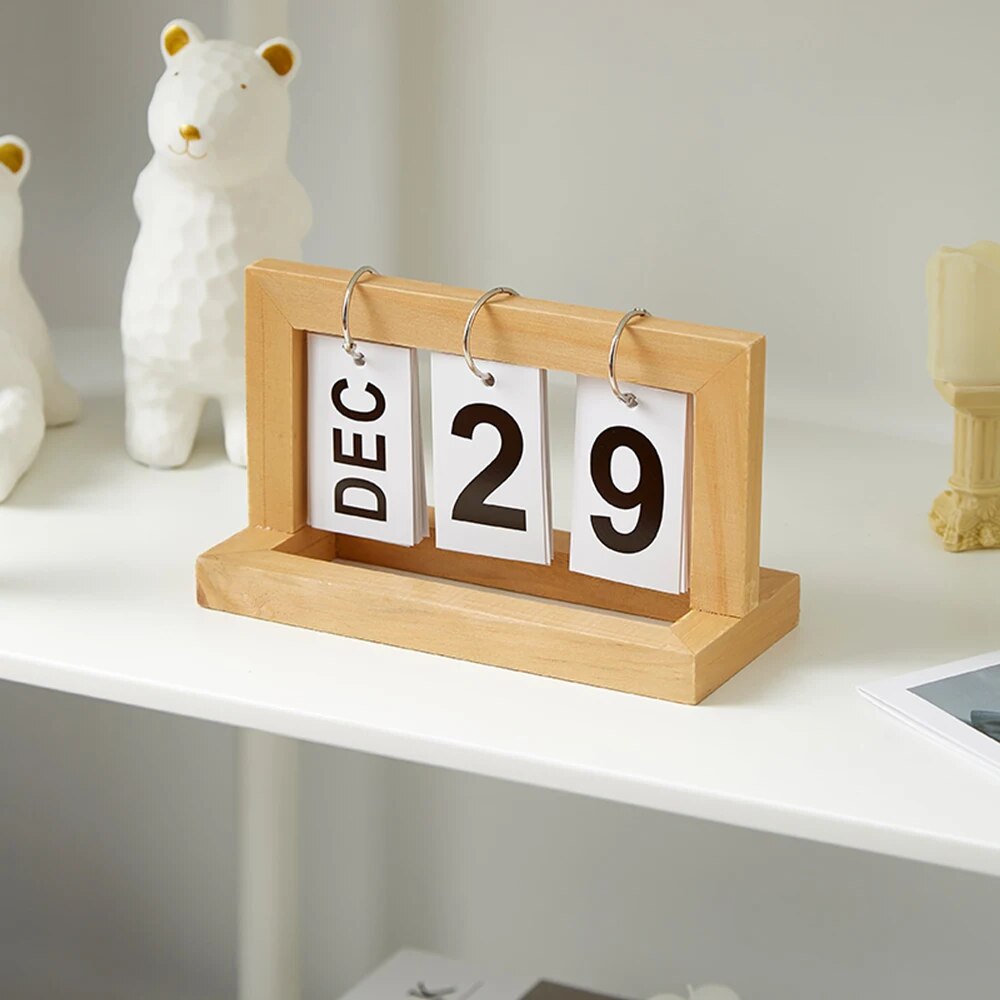 Square wood calendar