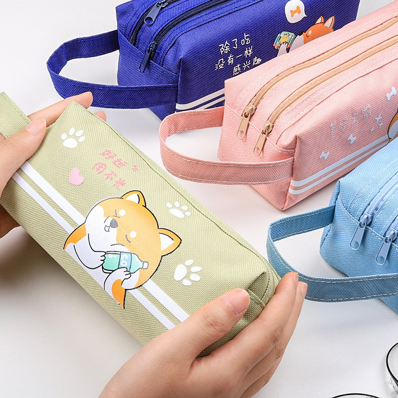 Pencil case double shutter