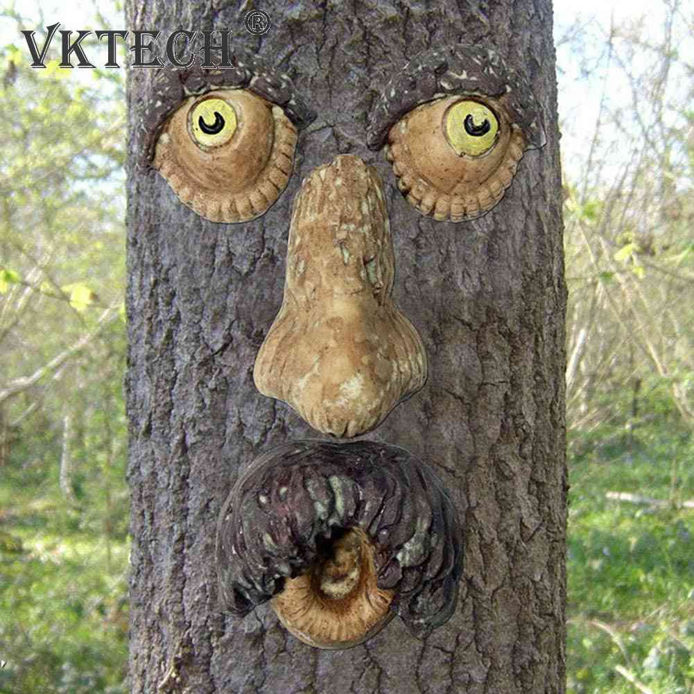 Resin Bark Face Realistic Ornaments