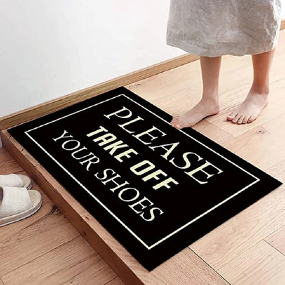 Indoor Entrance Mats "Please Take Off Your Shoes"