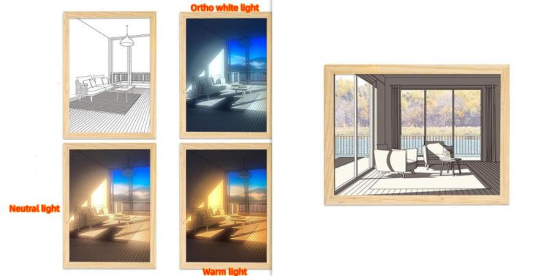 Painting/Drawing with Simulated Night Light Sunshine