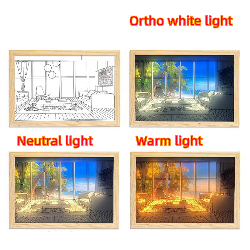 Painting/Drawing with Simulated Night Light Sunshine