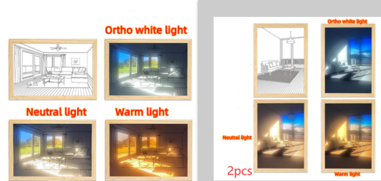 Painting/Drawing with Simulated Night Light Sunshine