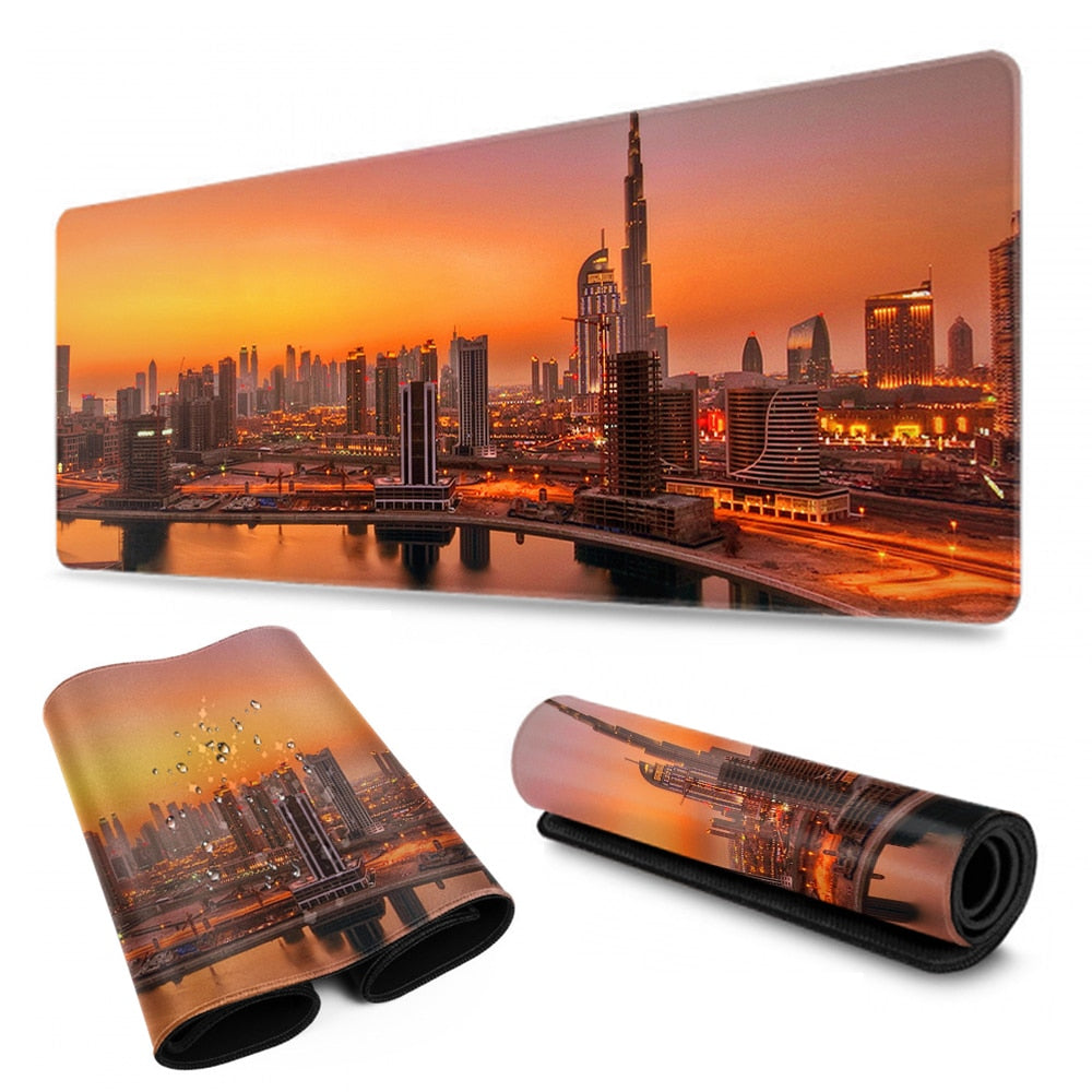 City views desk table mat