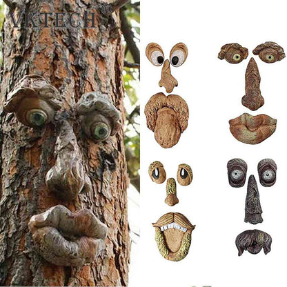 Resin Bark Face Realistic Ornaments