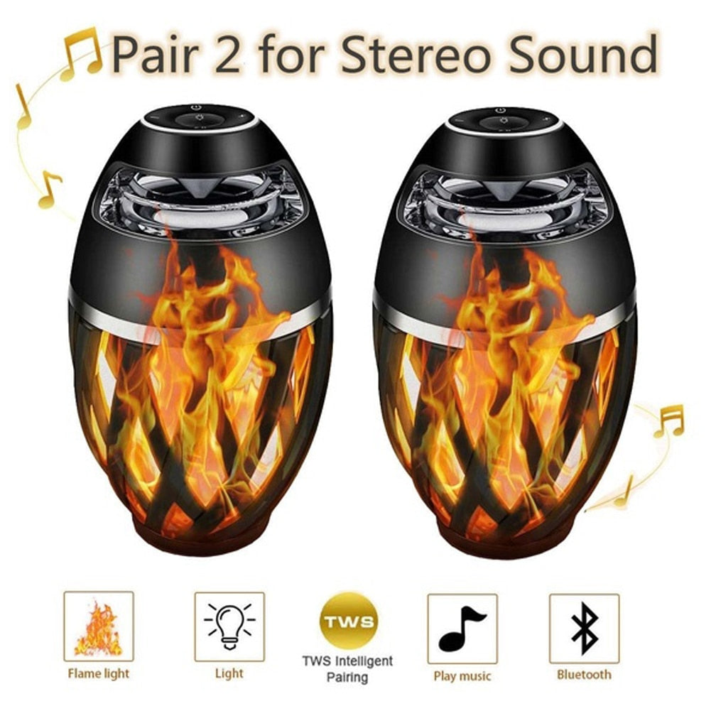 Flame Torch Lamp Bluetooth Speaker