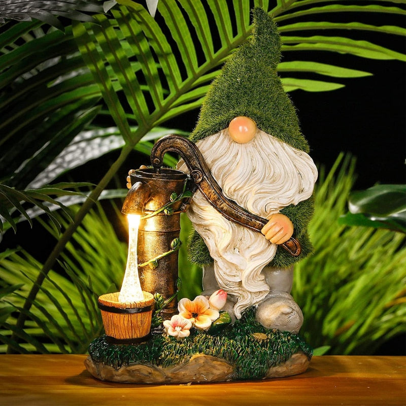 Lighting Garden Dwarf Statue