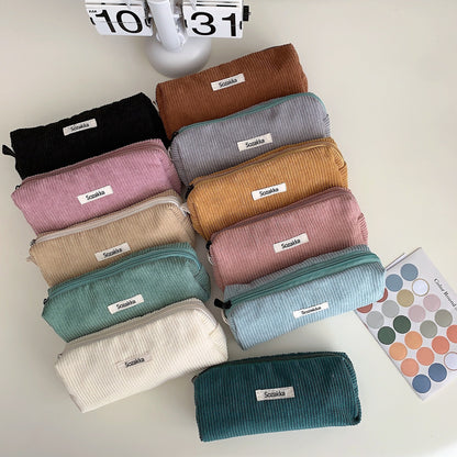 Soft fabric pencil case